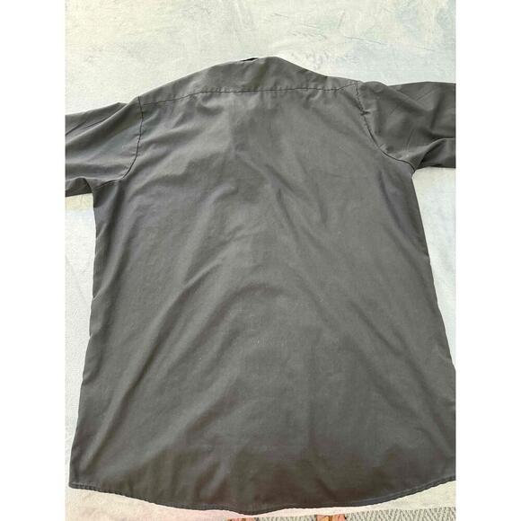 R.J. Toomey Co Black Mandarin Collar Chest Pocket Short Sleeve Buttonup Shirt 17 - Picture 7 of 9